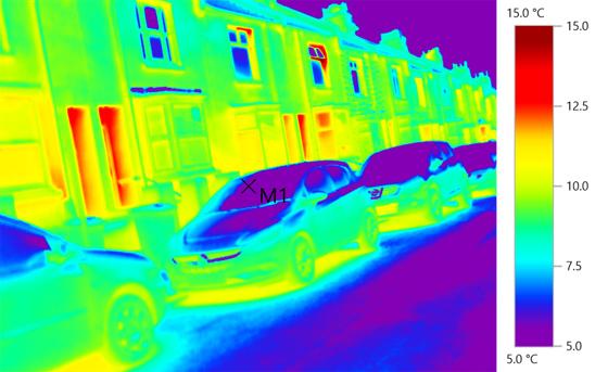 Thermal image &mdash; Terraced housing, external elevation