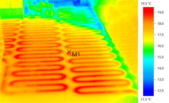Thermal image &mdash; Underfloor heating verification